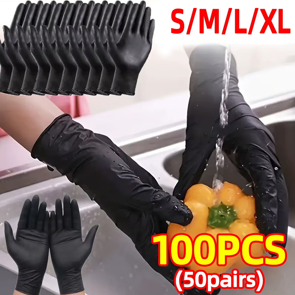 Heavy-Duty Black Disposable Ni - Nitrile Mechanic Glove avis et prix