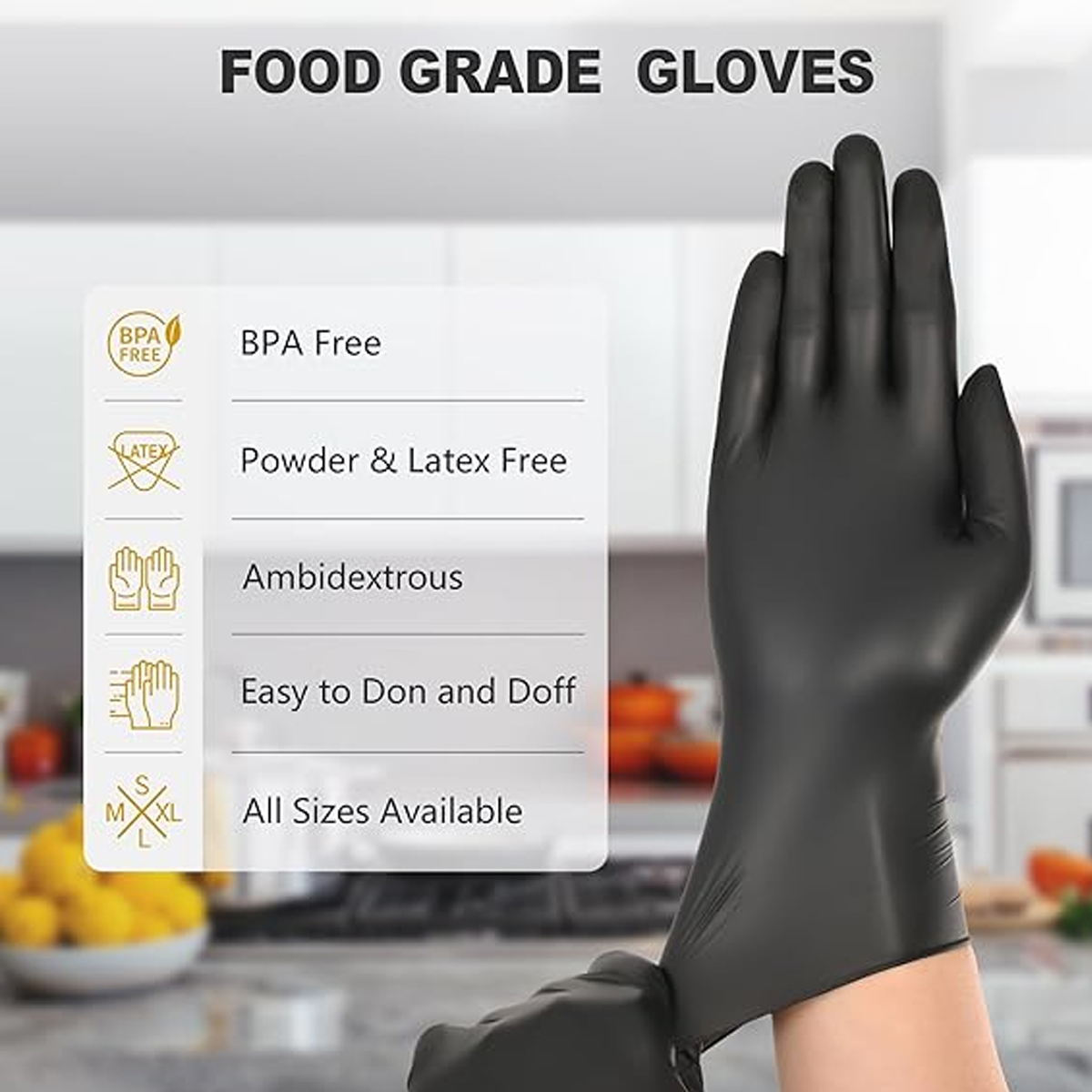 Heavy-Duty Black Disposable Ni - Nitrile Mechanic Glove avis et prix