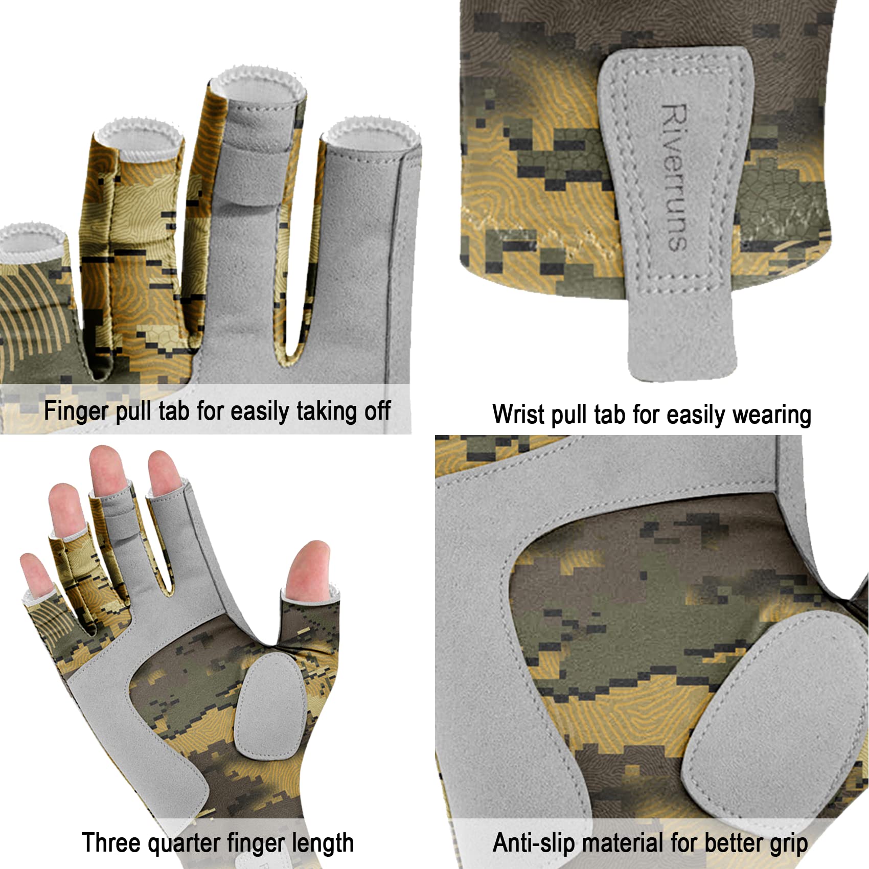 Riverruns Fingerless Fishing G - Cycling Glove Padded avis et prix