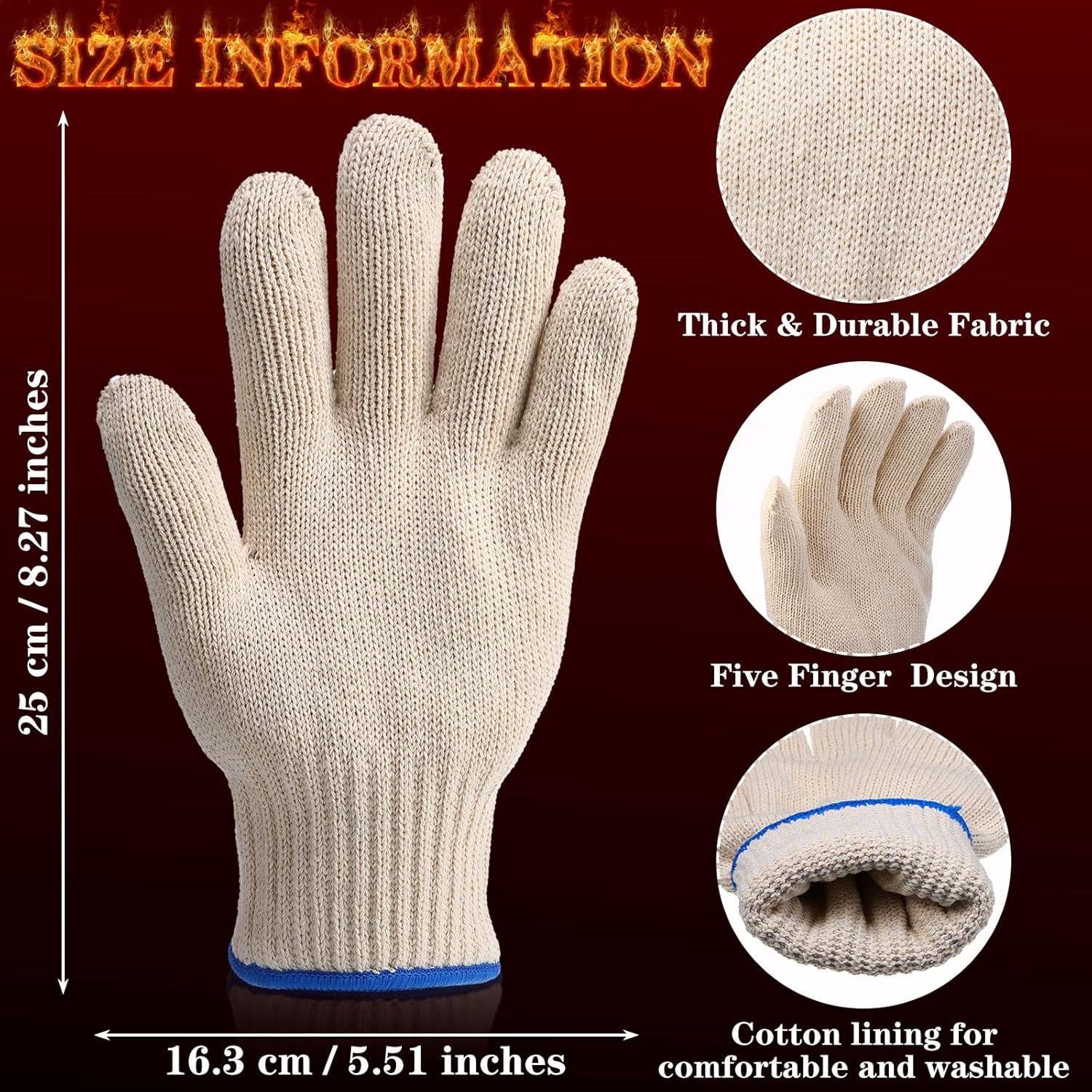4 Pairs Heat Resistant Gloves, - Heat Resistant Glove avis et prix
