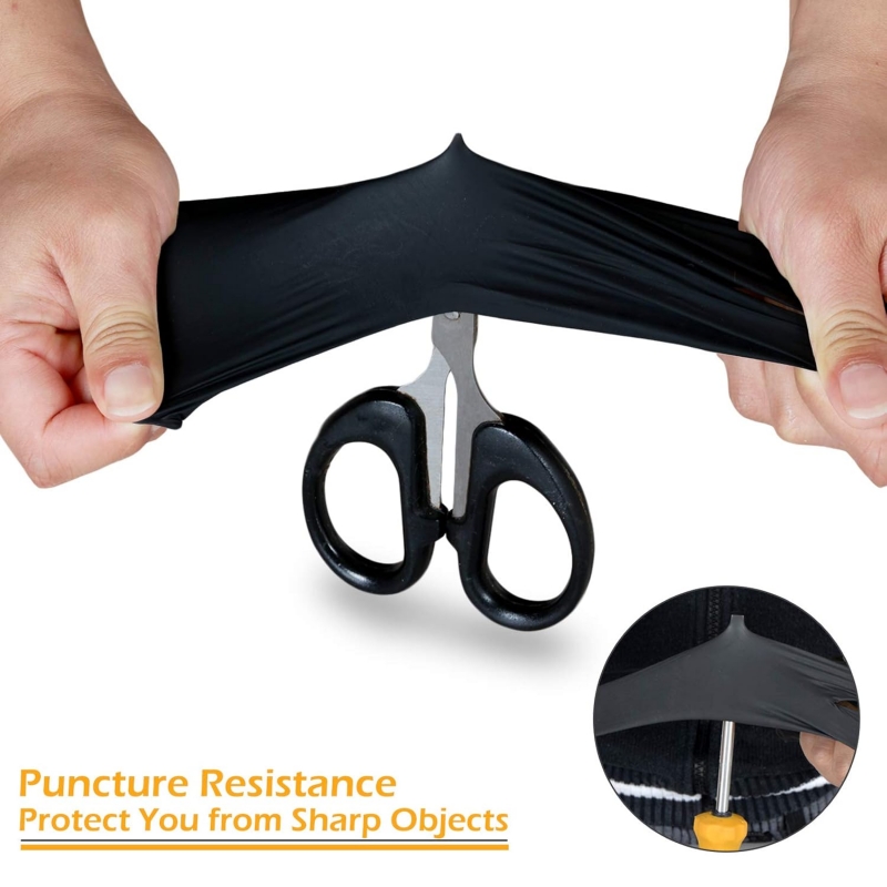 100PCS Black Nitrile Gloves Di - Latex Disposable Glove avis et prix