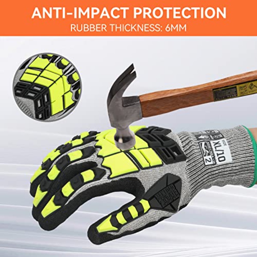 Safety Work Gloves, Impact Glo - Work Glove Impact avis et prix