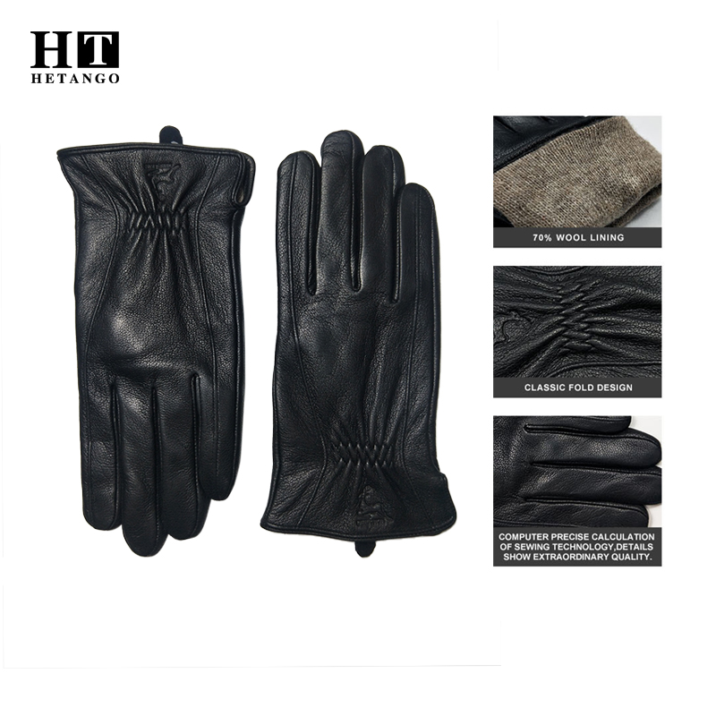  Winter Men's Black Buckskin  - Wool Glove Lined avis et prix