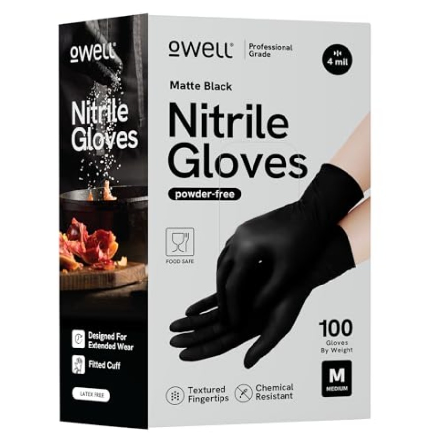 ® Black Nitrile Gloves - 4 Mil - Exam Glove Nitrile avis et prix