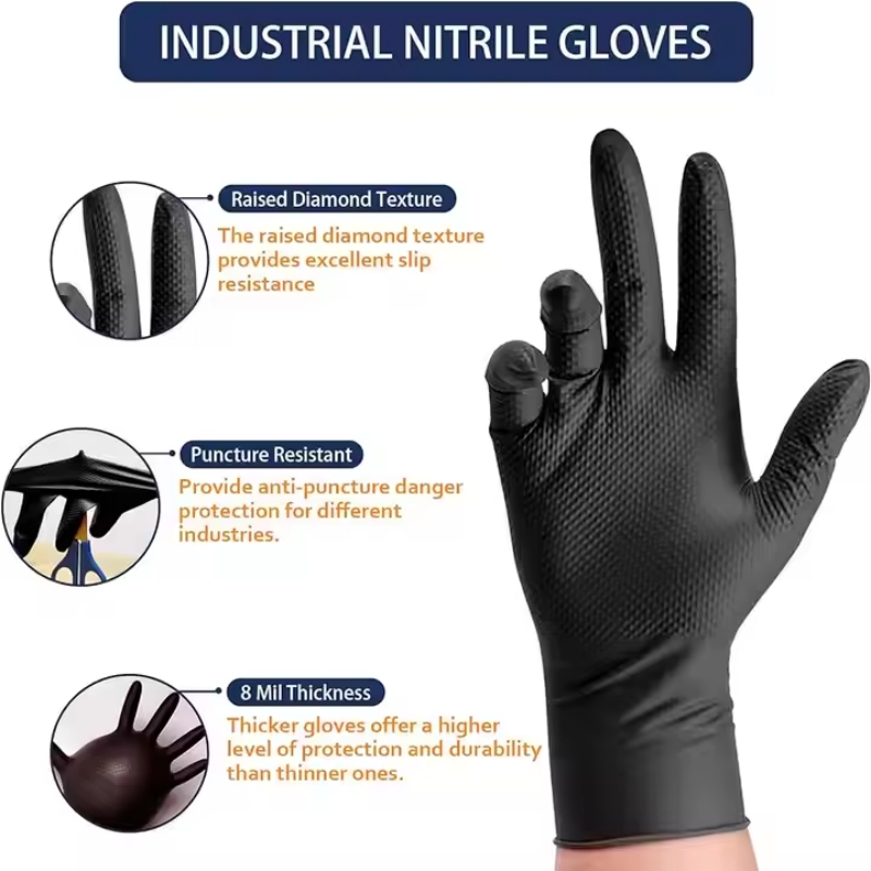 8Mil Thick Heavy Duty Safety W - Nitrile Mechanic Glove avis et prix