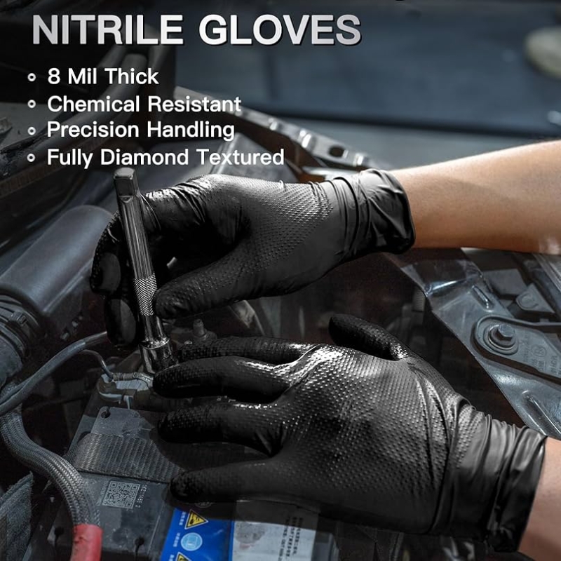 8Mil Thick Heavy Duty Safety W - Nitrile Mechanic Glove avis et prix