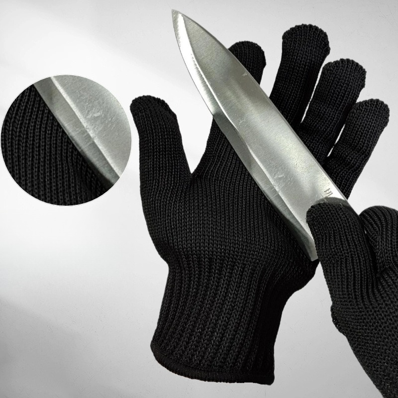 1 Pair Black Steel Wire Metal  - Cut Resistant Glove avis et prix