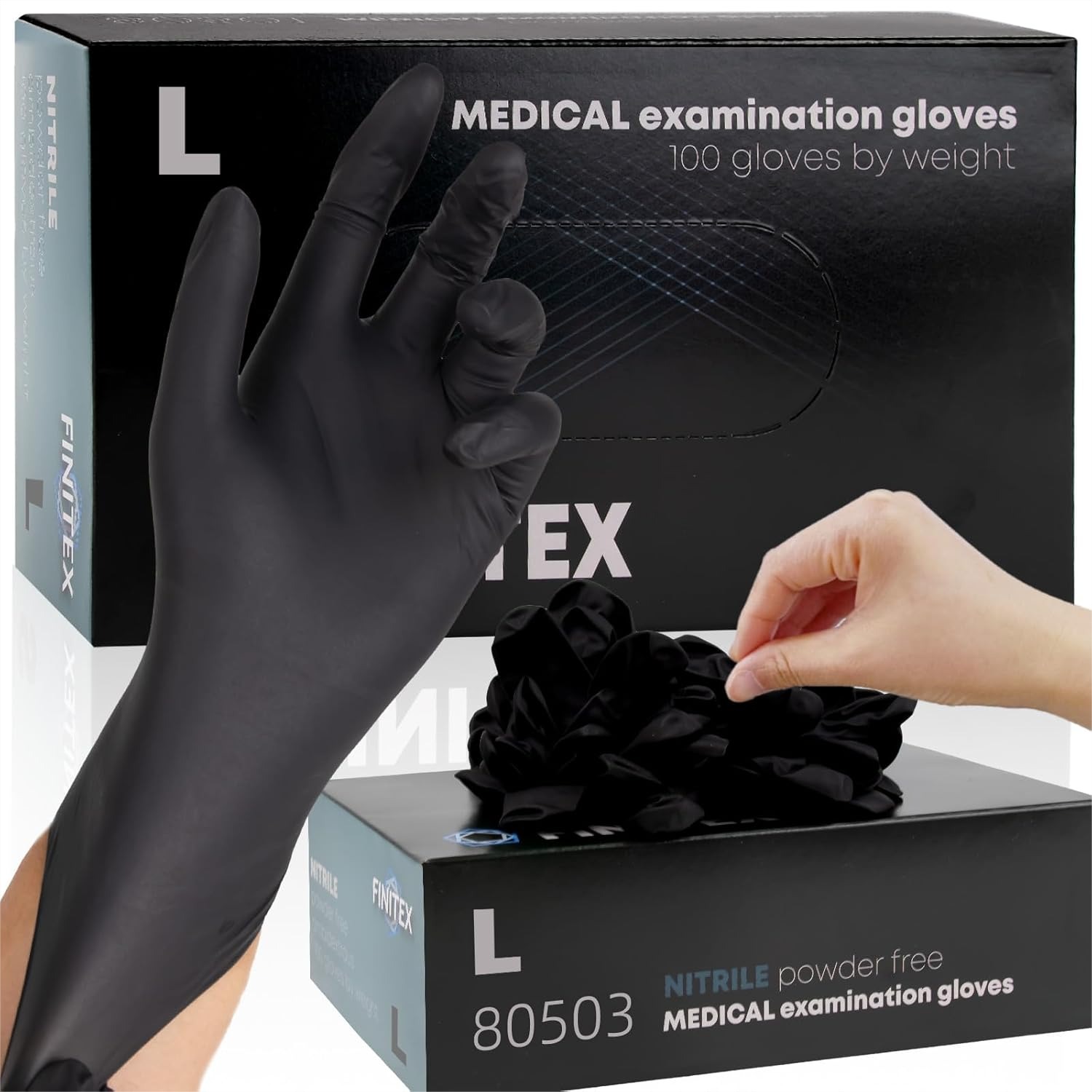 Black Nitrile Disposable Glove - Exam Glove Nitrile avis et prix